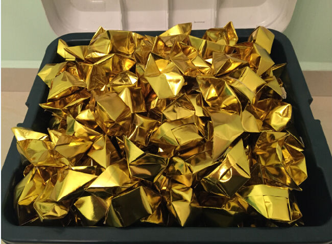 厂家直销手工折叠祭祀供奉锡纸锡箔金银元宝1000个